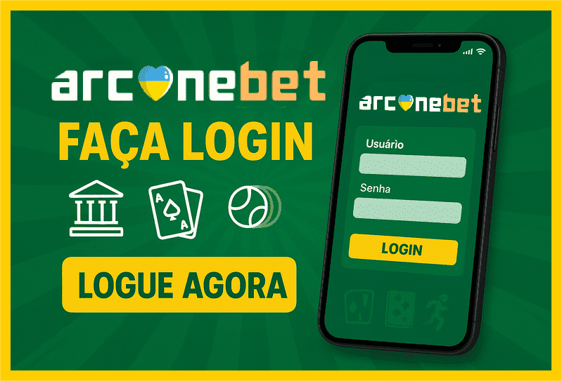 Imagem destacando login seguro na ARCANEBET para novos usuários
